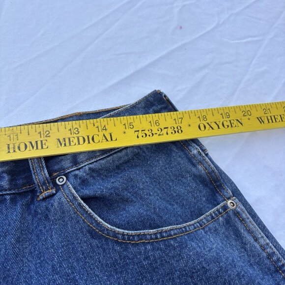 Basic Editions Straight Denim Jeans Men's 38Wx30L Blue Cotton 5 Pockets - Picture 11 of 16